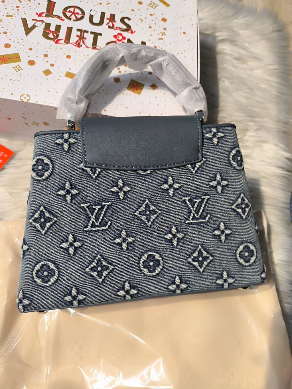 Louis Vuitton Denim Capucines Bag