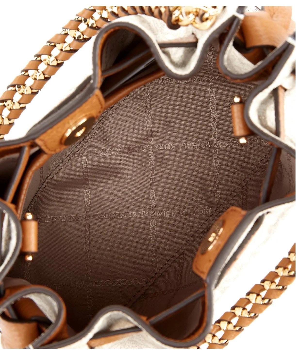 Michael Kors Signature Logo Mina Small Chain Crossbody Bag