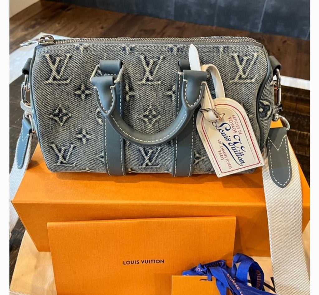 Louis Vuitton Nano Speedy in Monogram Denim Blue
