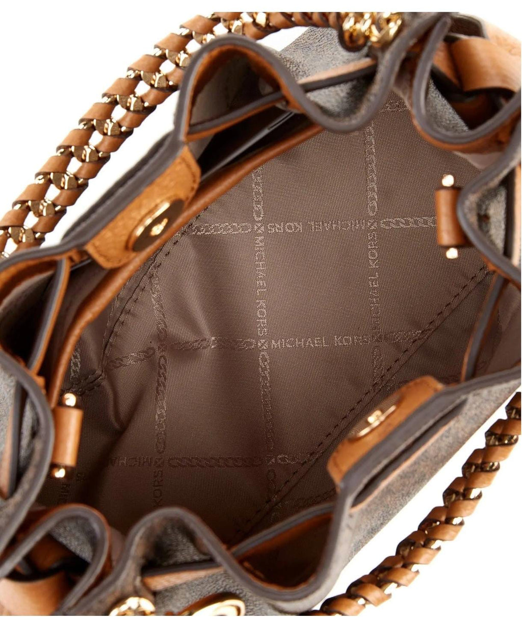 Michael Kors Signature Logo Mina Small Chain Crossbody Bag