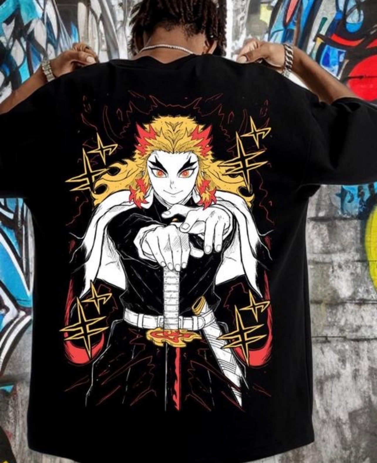 Rengoku Anime Printed T Shirt
