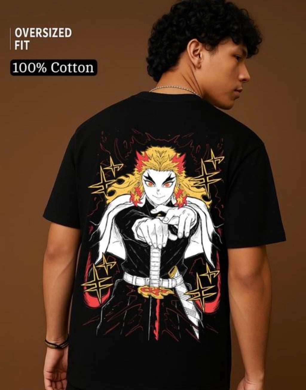 Rengoku Anime Printed T Shirt