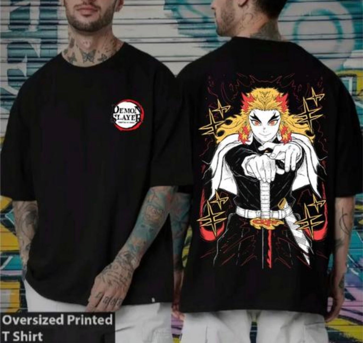 Rengoku Anime Printed T Shirt