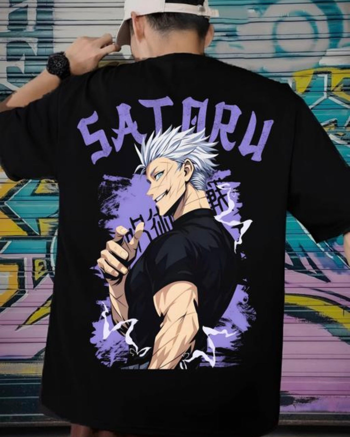 Gojo Satoru Anime Printed T Shirt