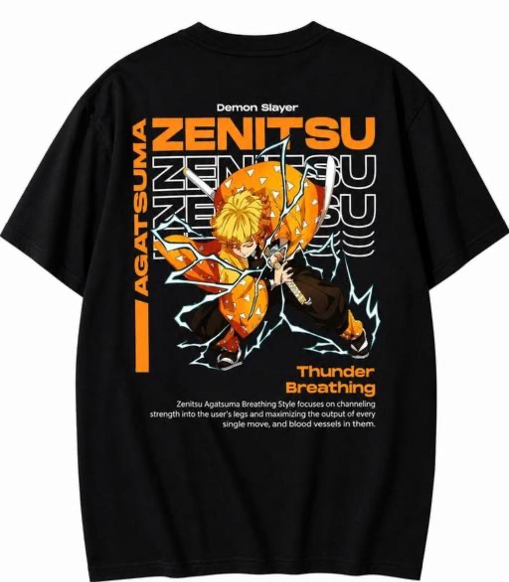 Zenitsu Anime Printed T Shirt