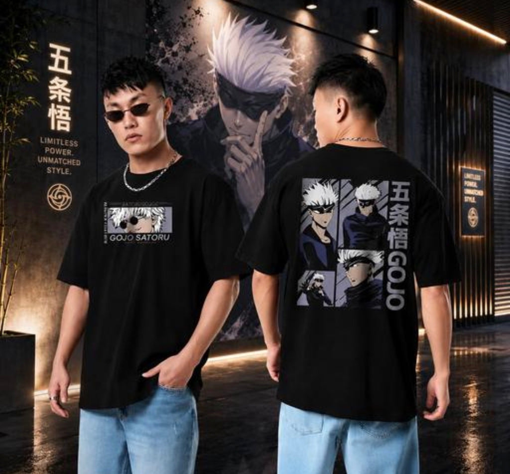 Gojo Saturo Anime Printed T Shirt
