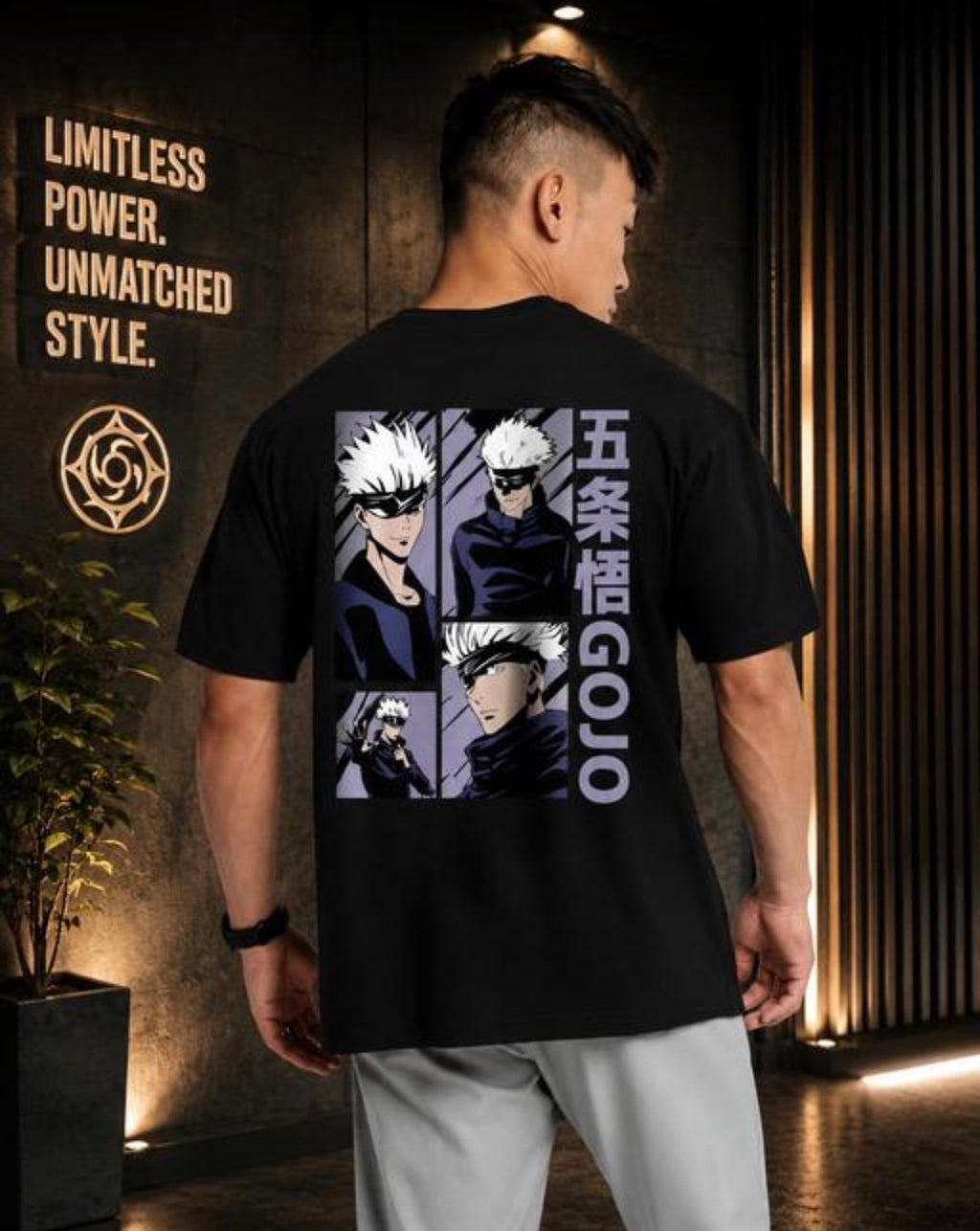 Gojo Saturo Anime Printed T Shirt