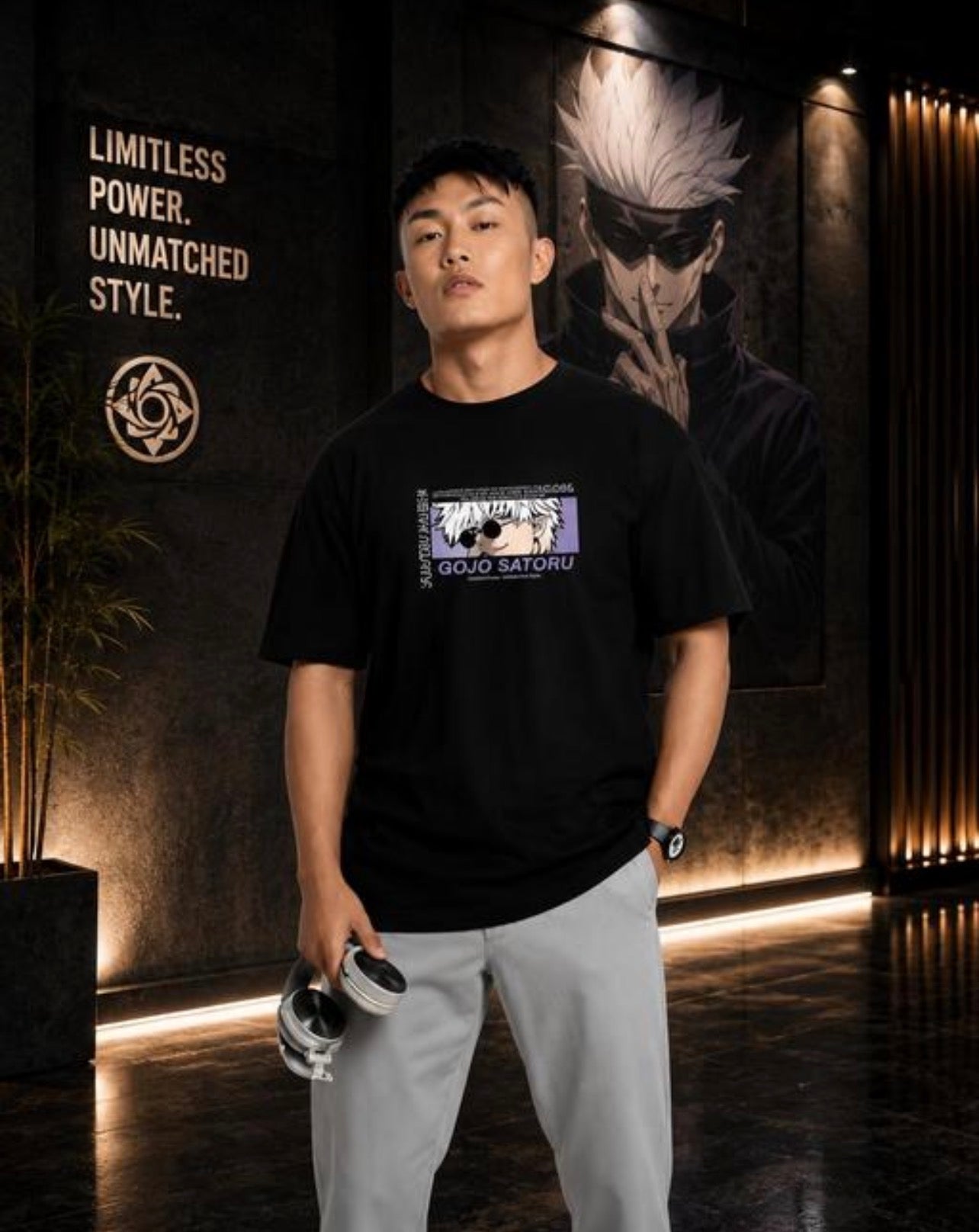 Gojo Saturo Anime Printed T Shirt