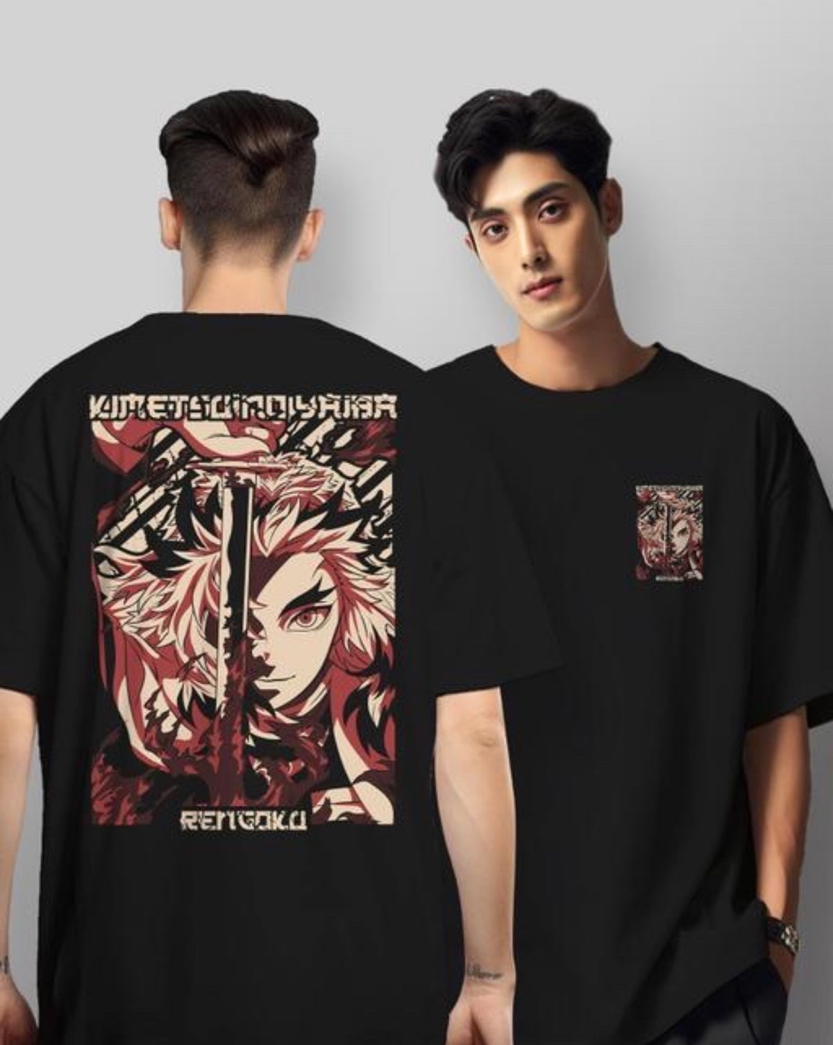 Rengoku Anime Printed T Shirt