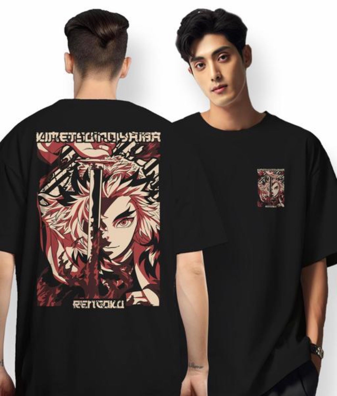 Rengoku Anime Printed T Shirt