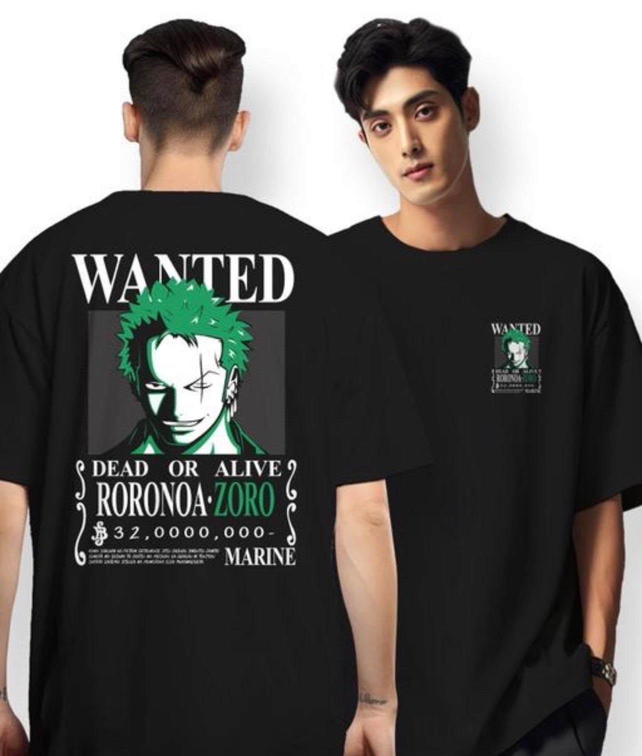 Zoro Wanted Anime Printed T Shirt