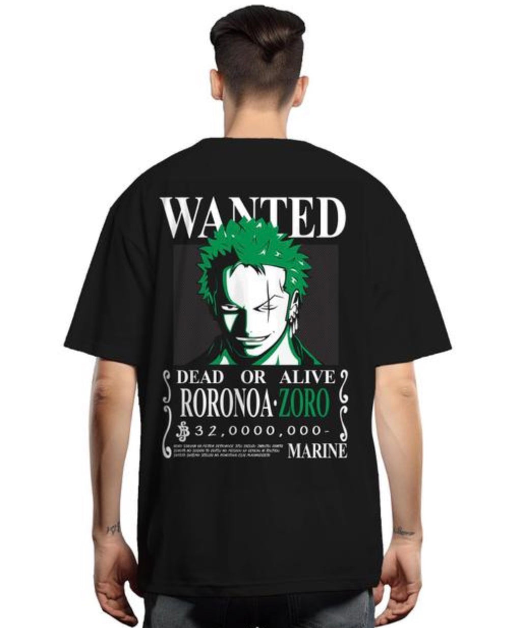 Zoro Wanted Anime Printed T Shirt