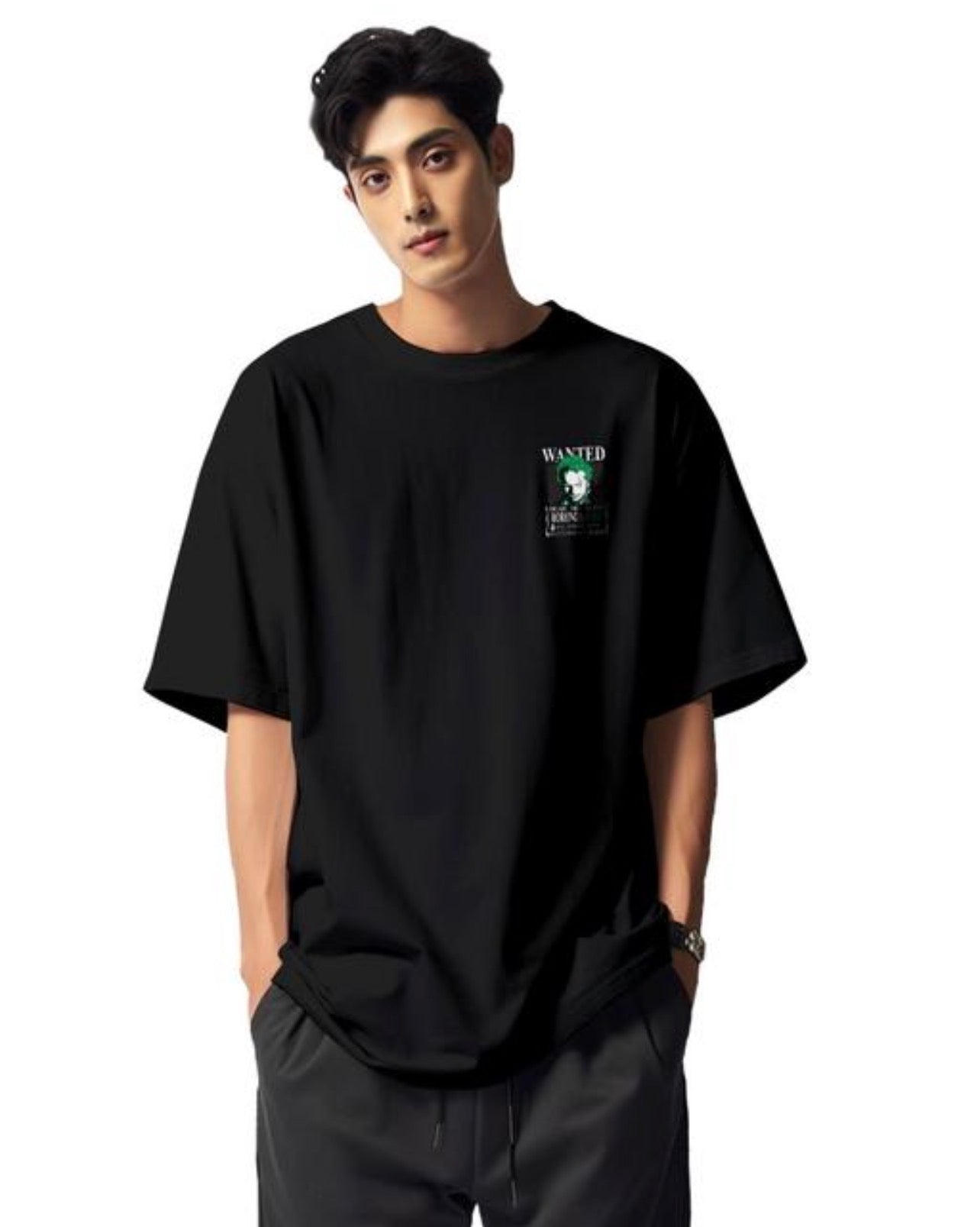 Zoro Wanted Anime Printed T Shirt