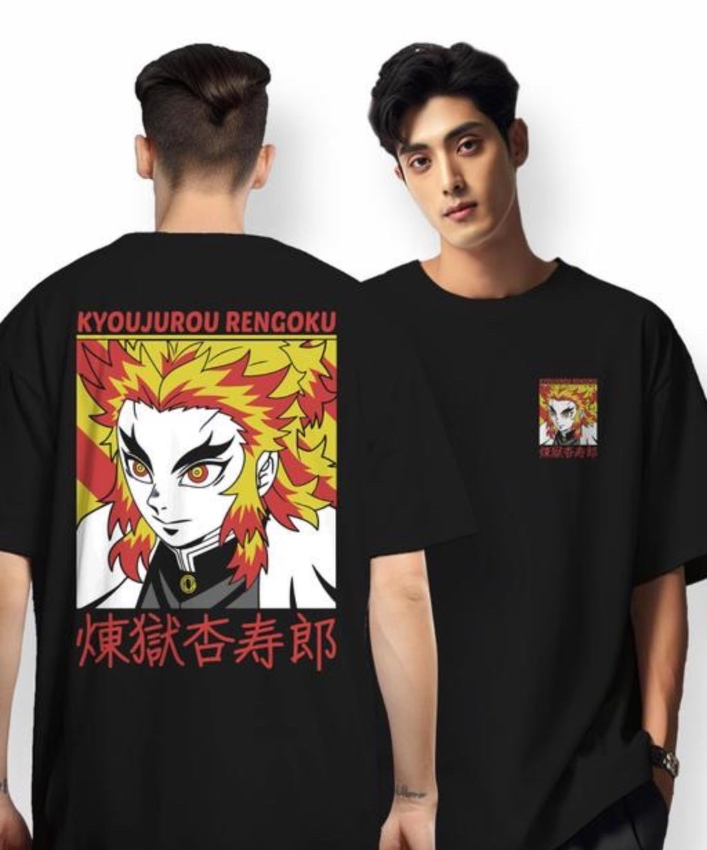 Rengoku Anime Printed T Shirt