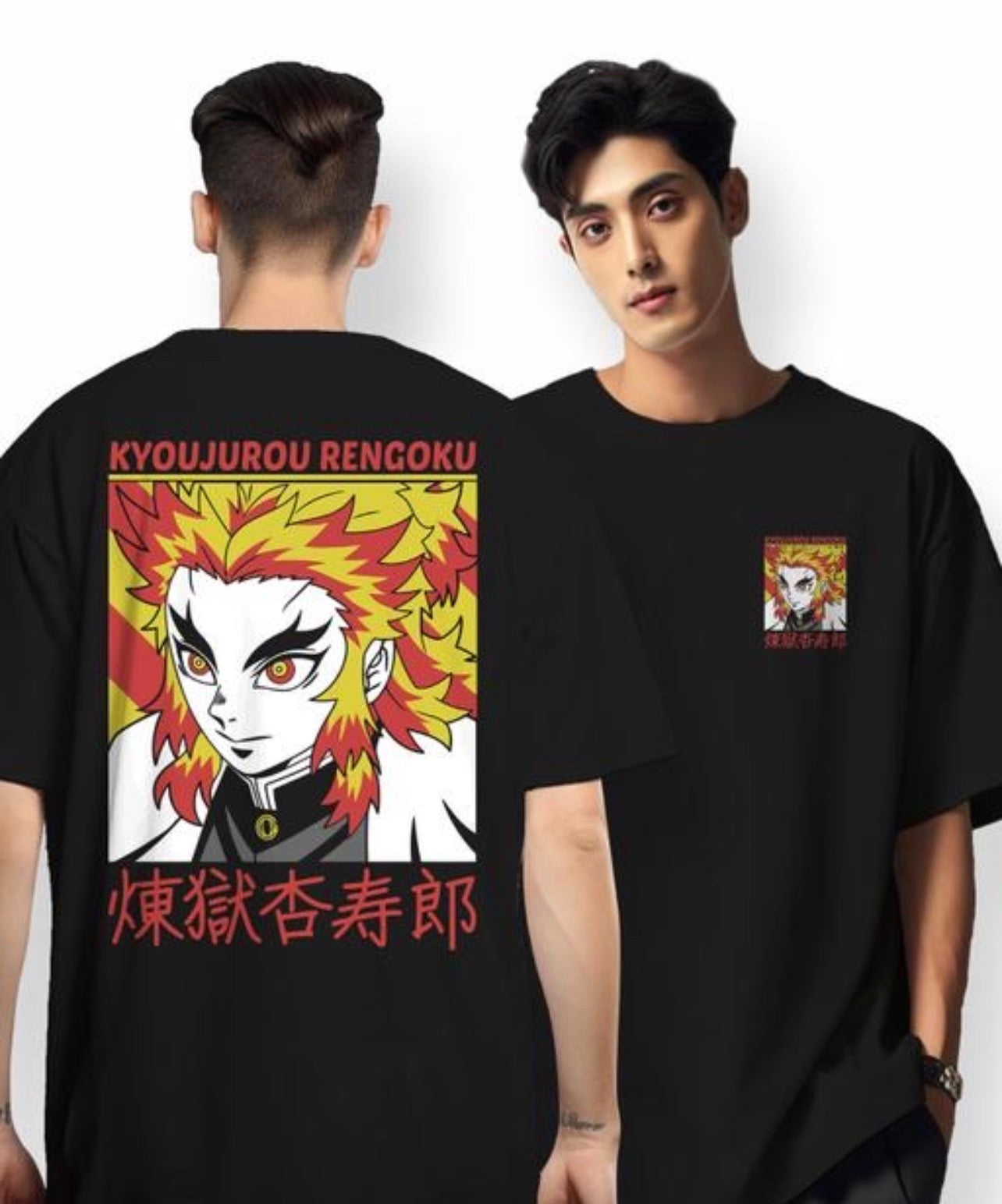 Rengoku Anime Printed T Shirt