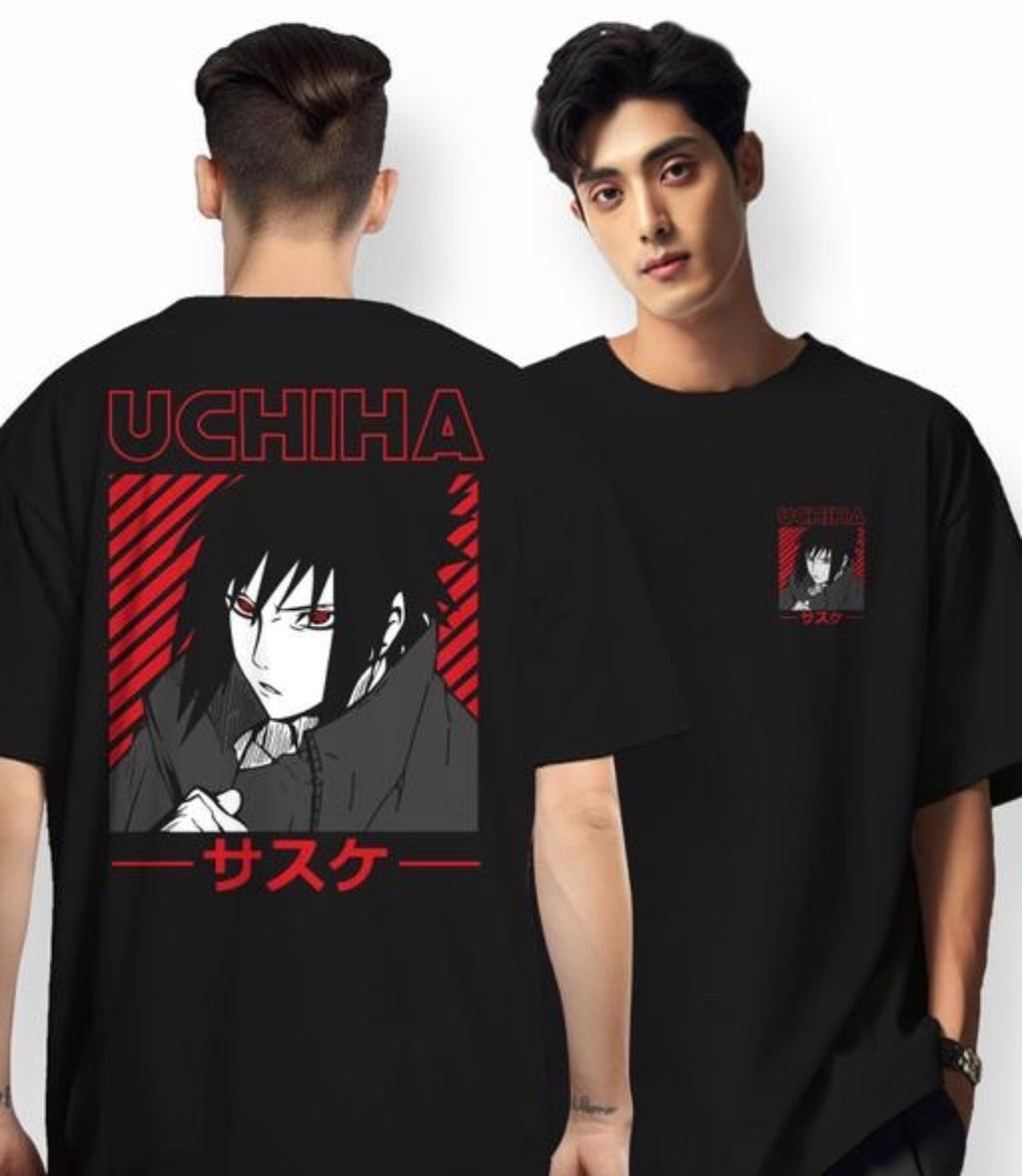 Sasuke Uchiha Anime Printed T Shirt