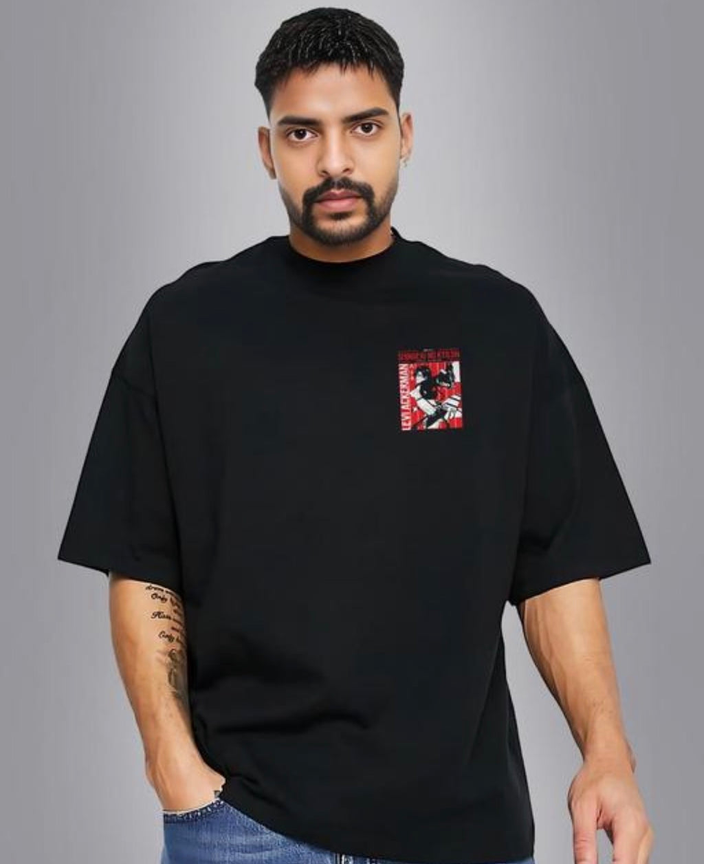 Levi Ackerman Anime Printed T Shirt