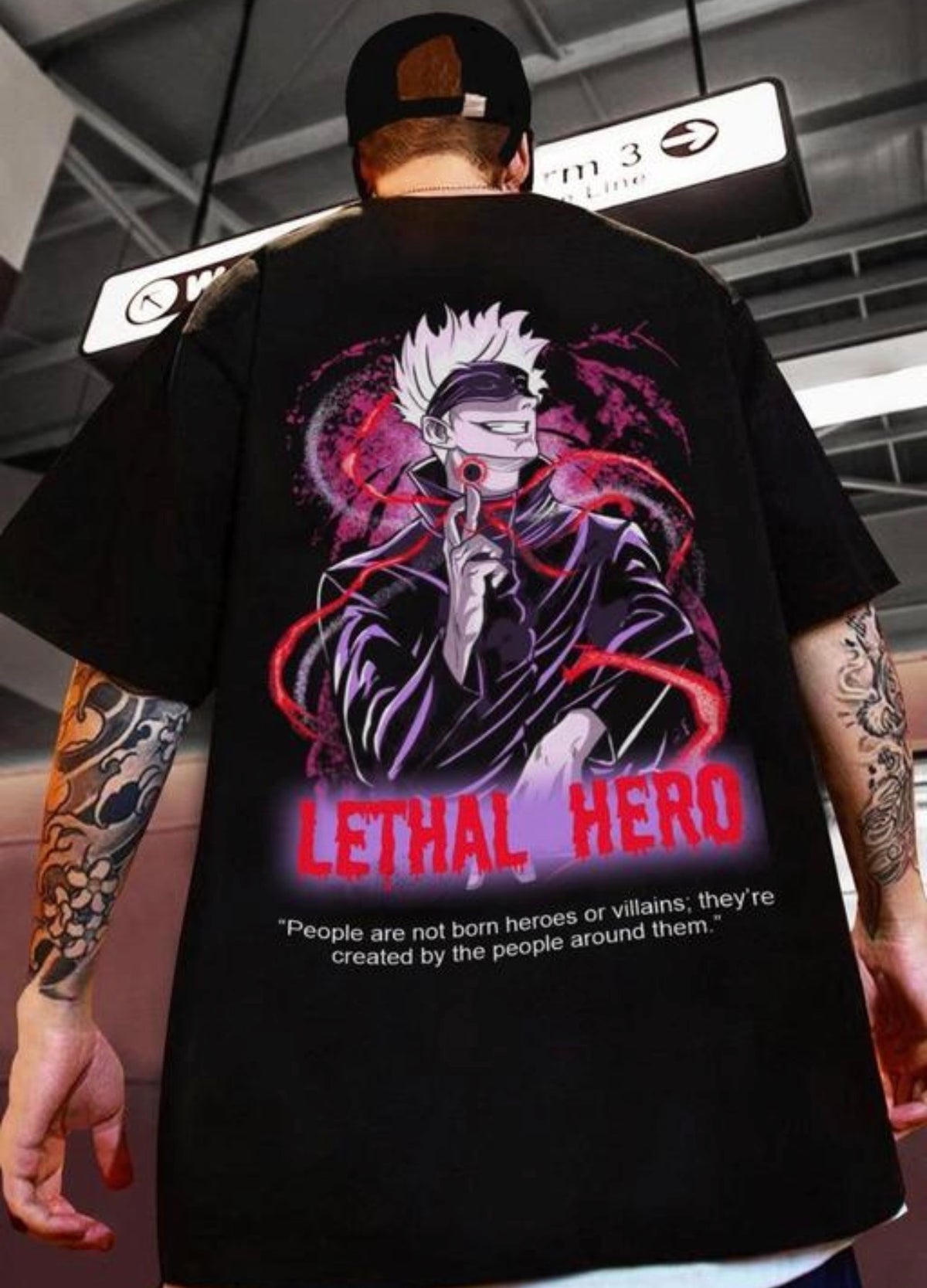 Gojo Anime Printed T Shirt