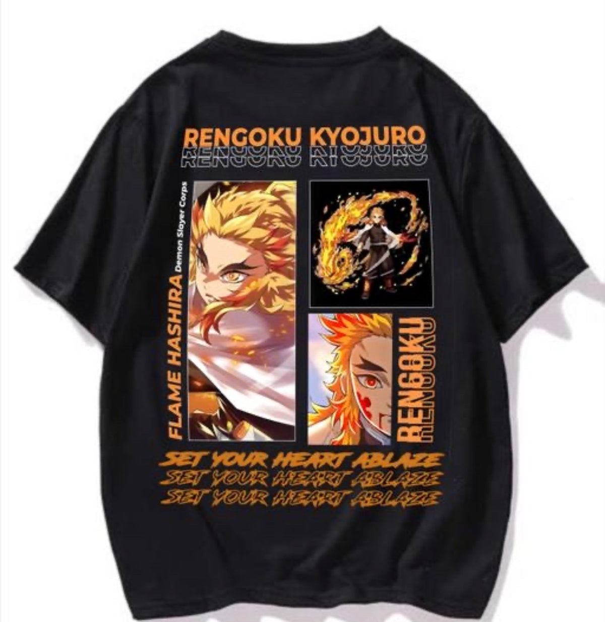 Rengoku Anime Printed T Shirt