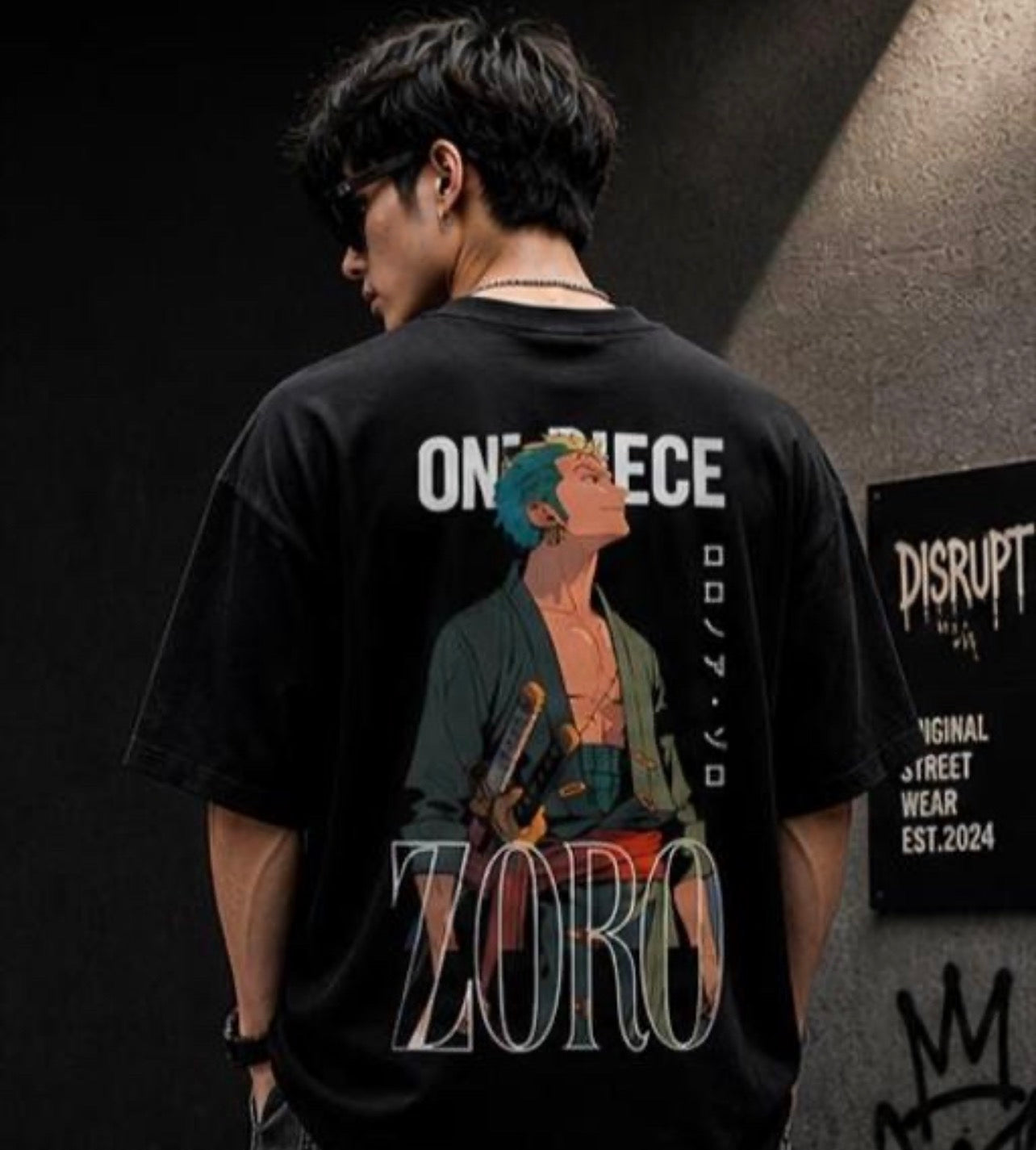 Zoro Anime Printed T Shirt