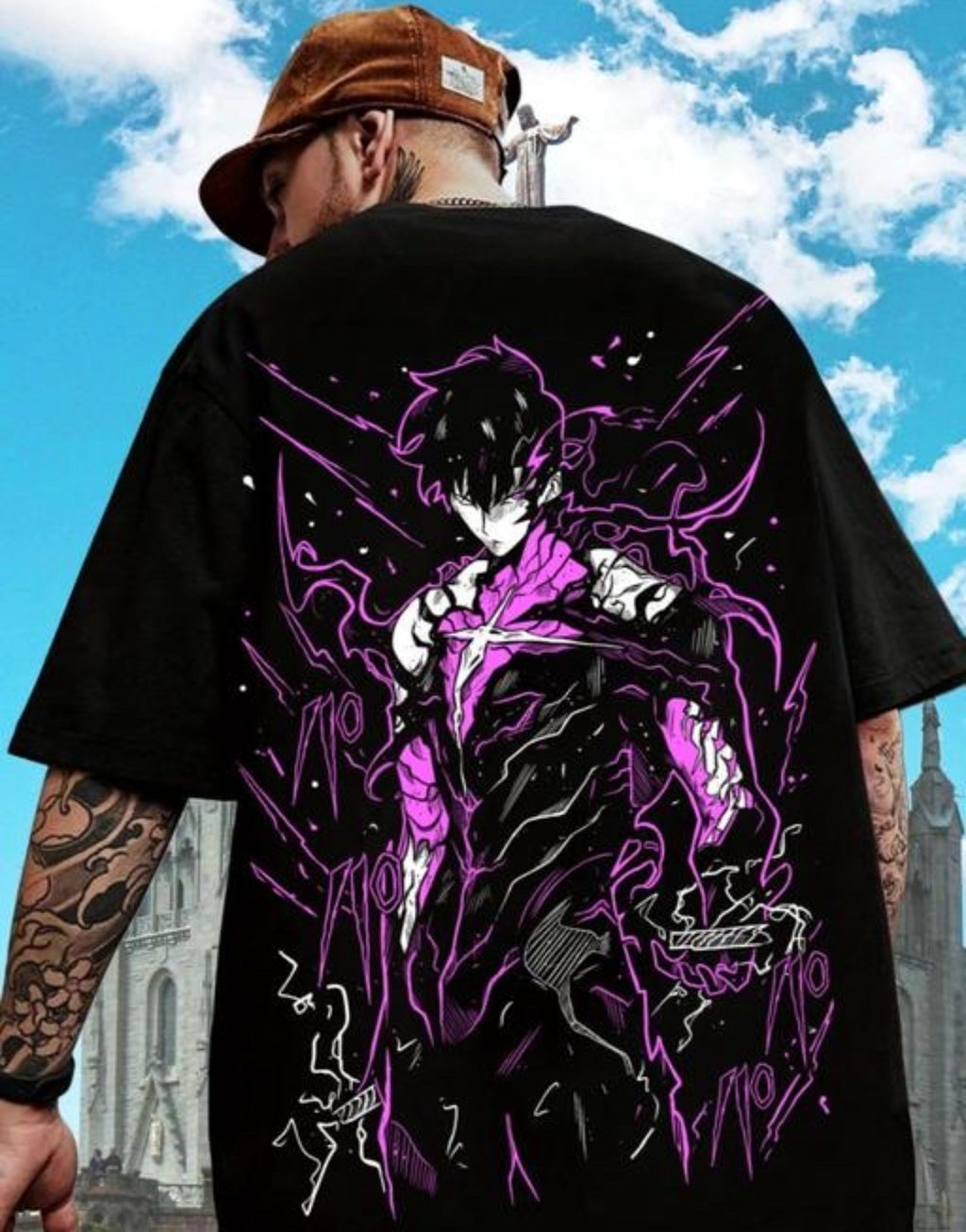 Sung Jin Woo Solo Leveling Anime Printed T Shirt