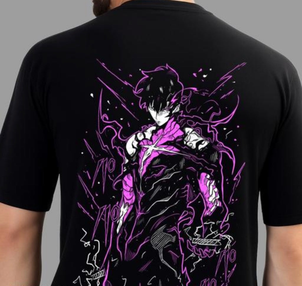 Sung Jin Woo Solo Leveling Anime Printed T Shirt