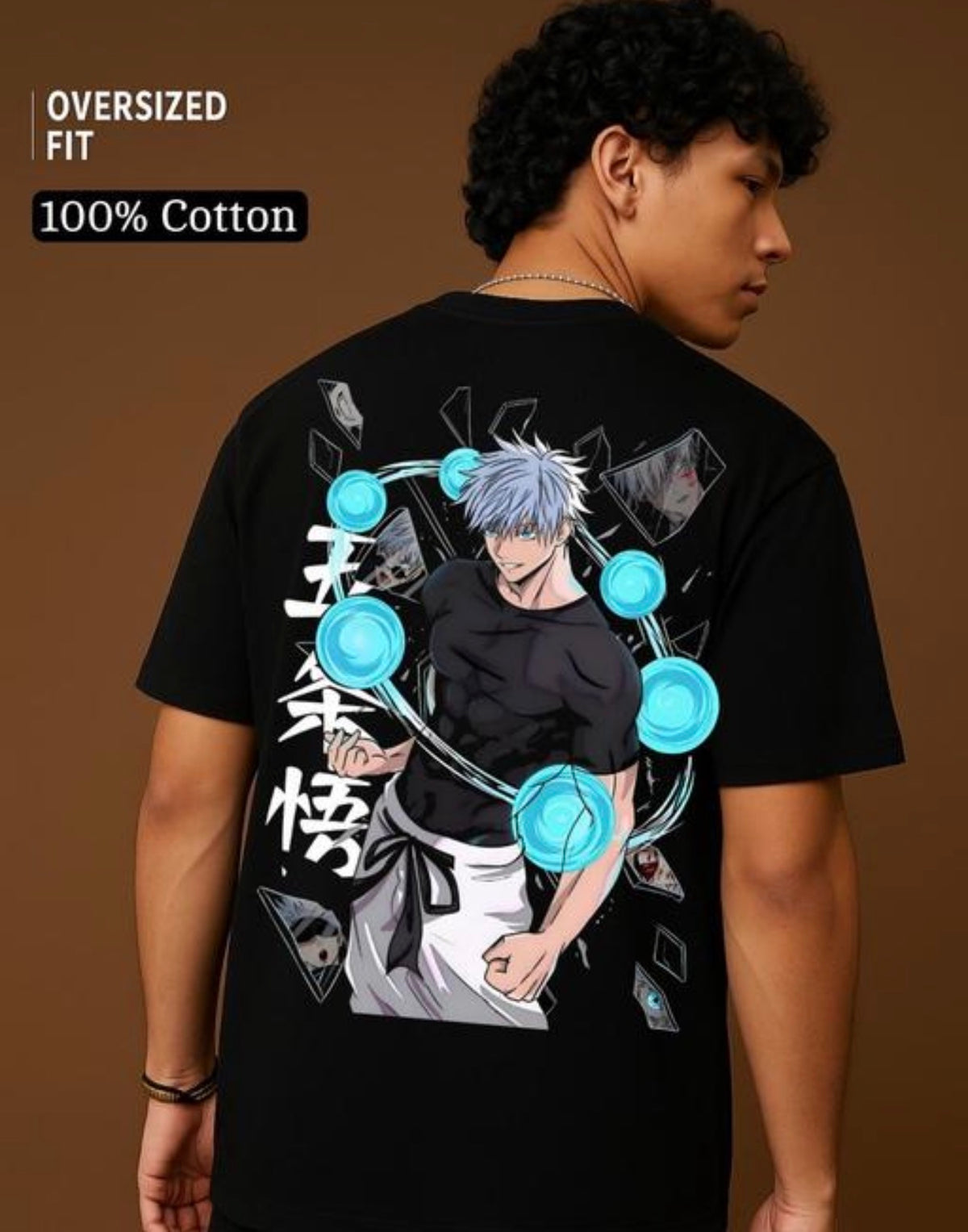 Gojo Saturo Anime Printed T Shirt