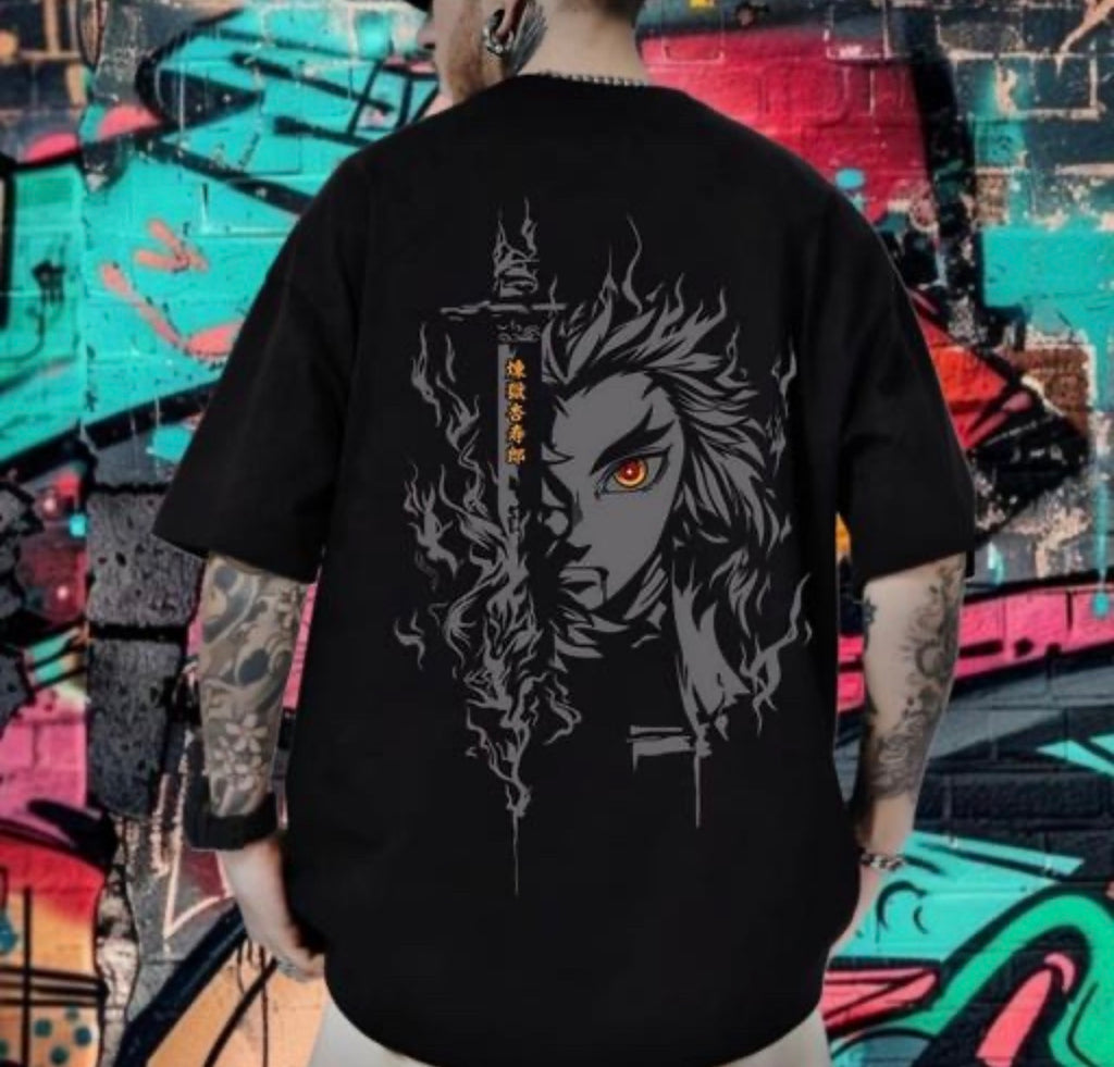 Rengoku Anime Printed T Shirt