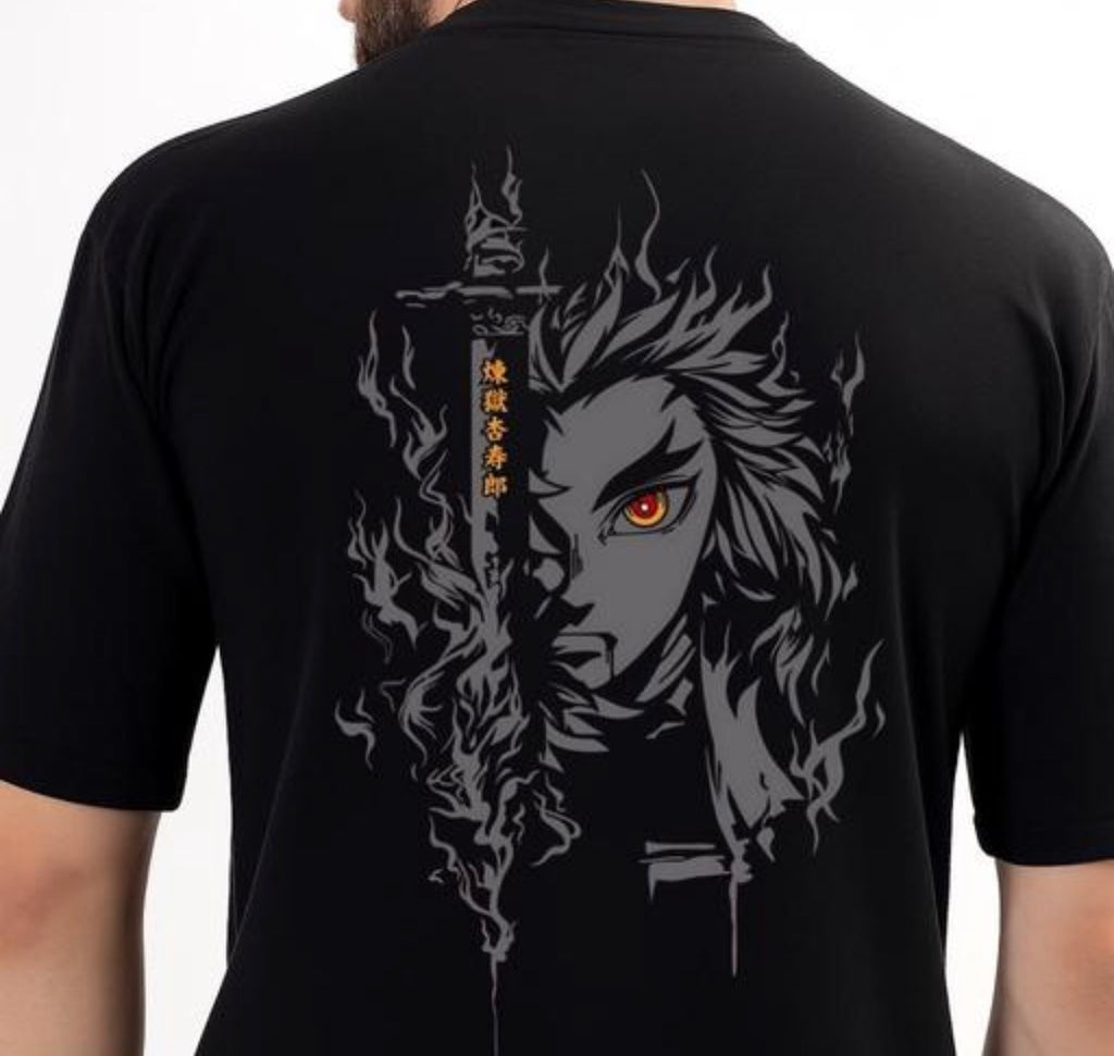 Rengoku Anime Printed T Shirt