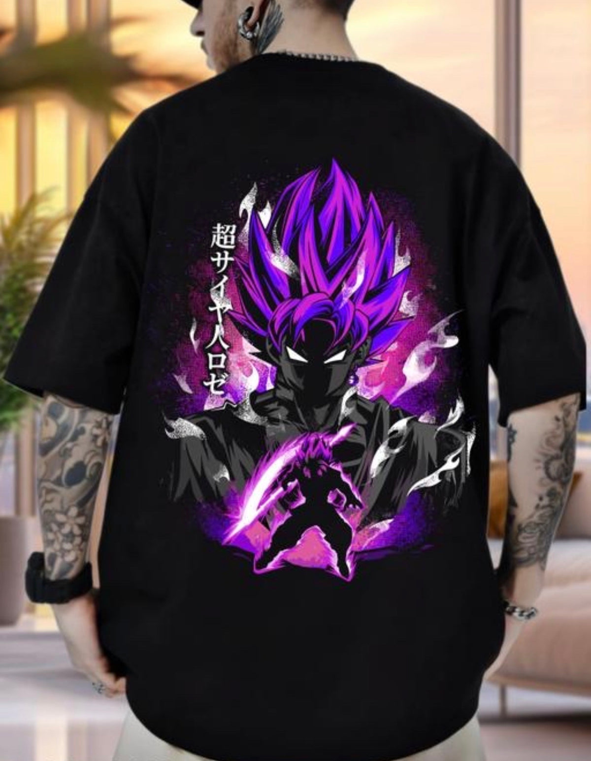 Goku Pink Anime Printed T Shirt