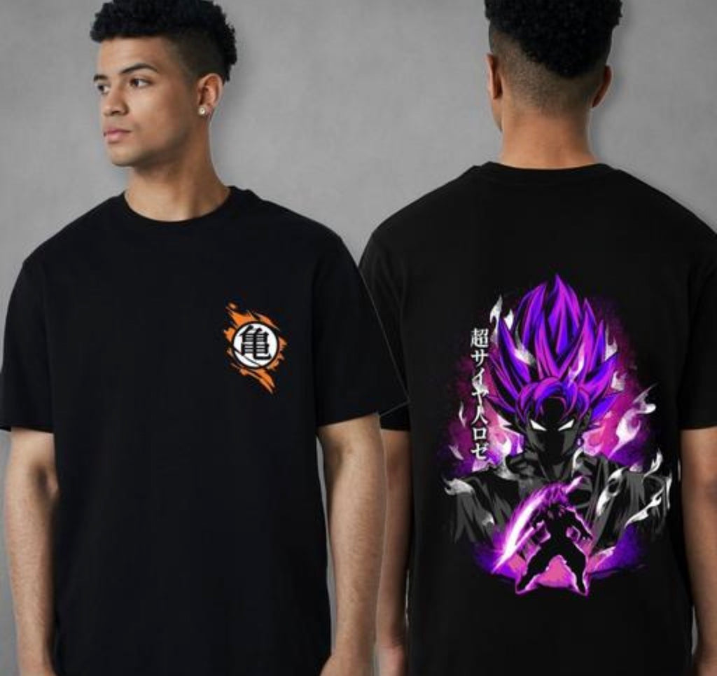 Goku Pink Anime Printed T Shirt