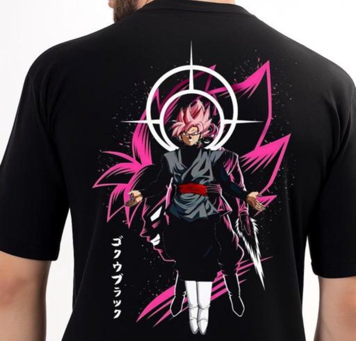 Goku Pink Anime Printed T Shirt