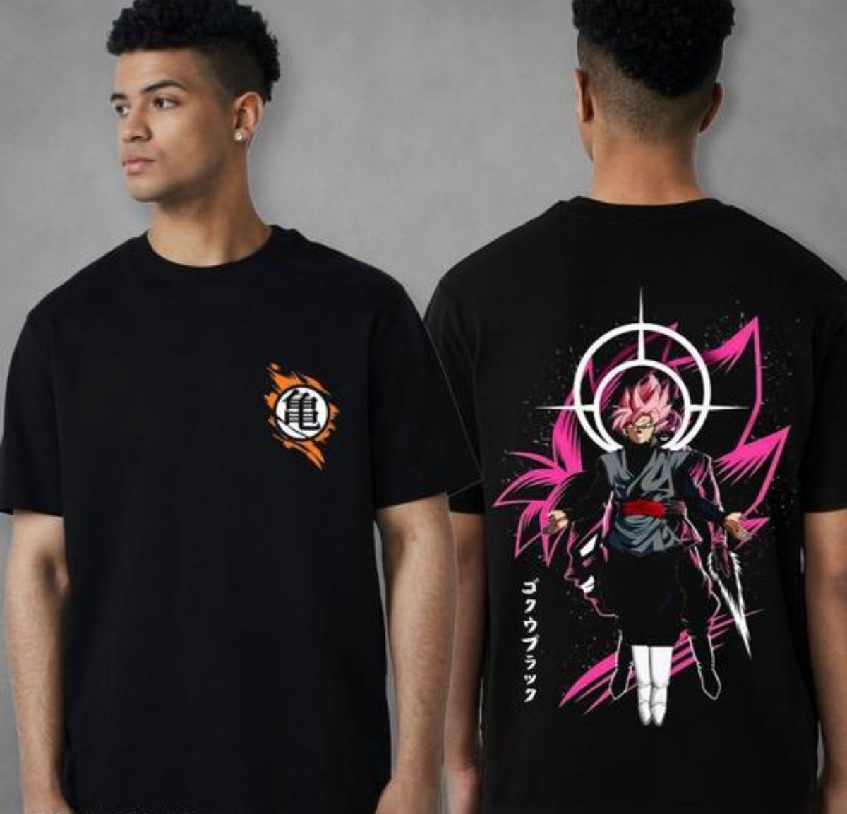 Goku Pink Anime Printed T Shirt