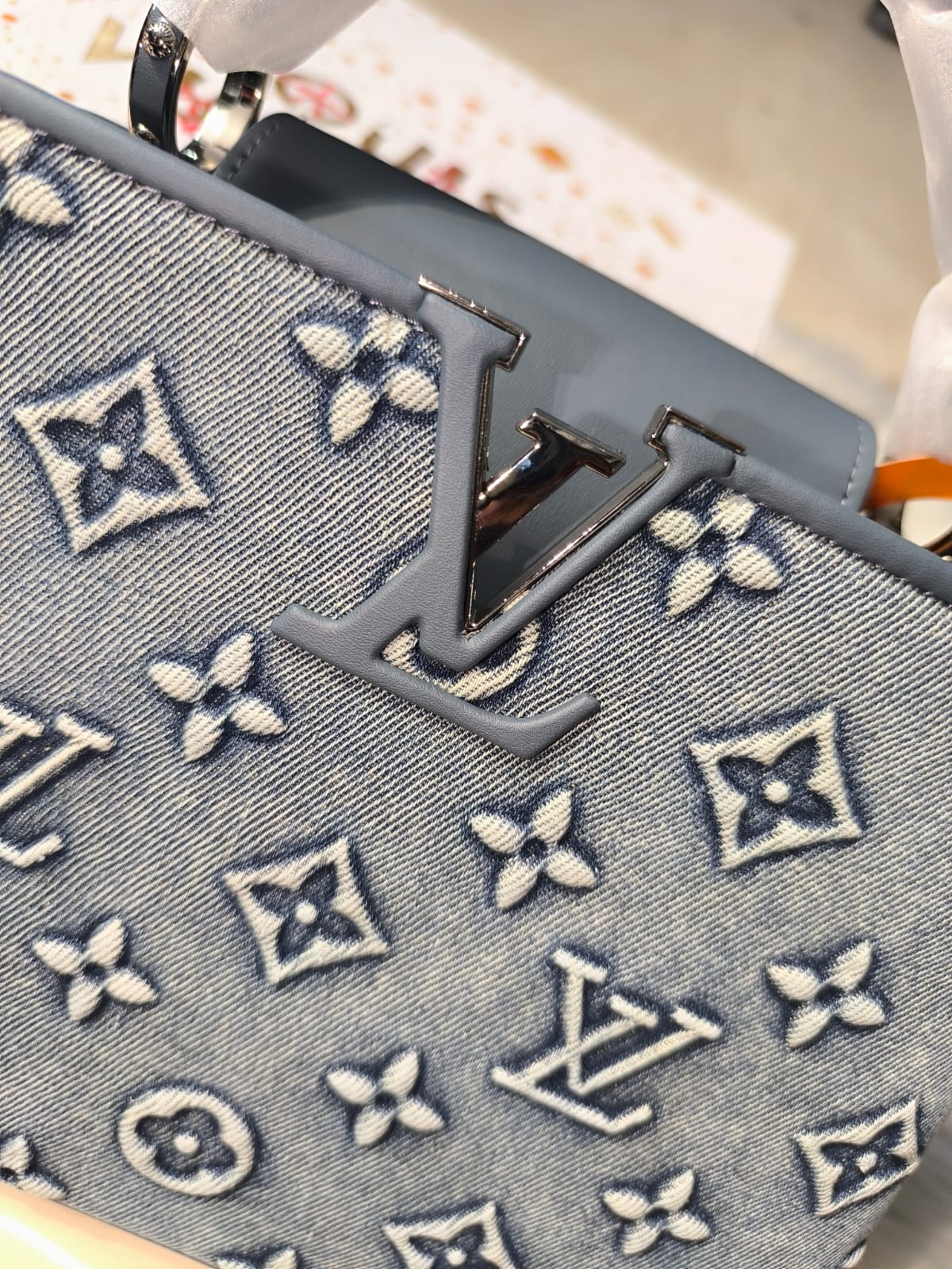 Louis Vuitton Denim Capucines Bag