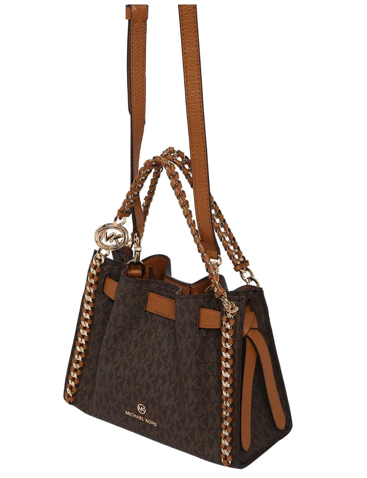 Michael Kors Signature Logo Mina Small Chain Crossbody Bag