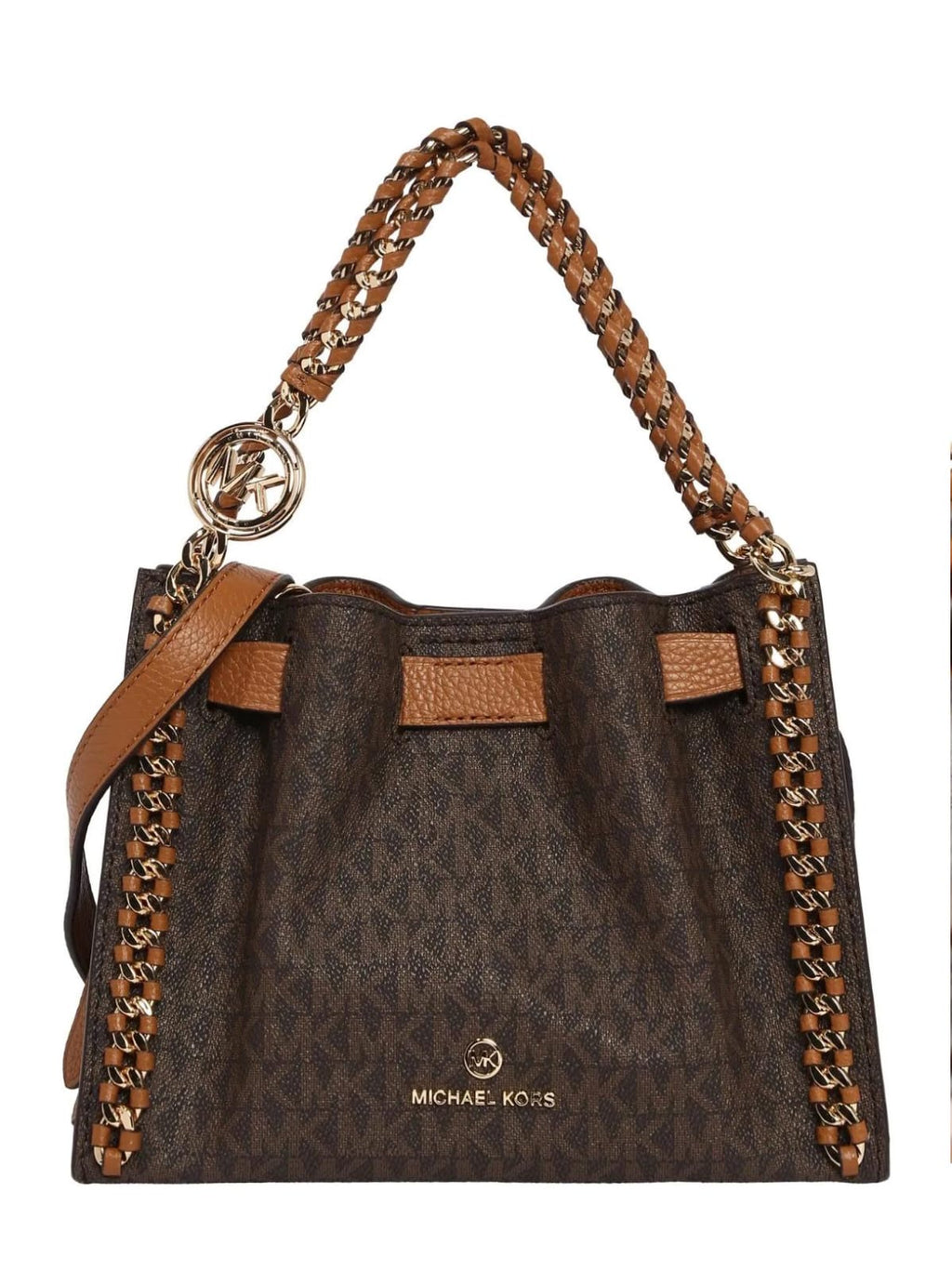 Michael Kors Signature Logo Mina Small Chain Crossbody Bag